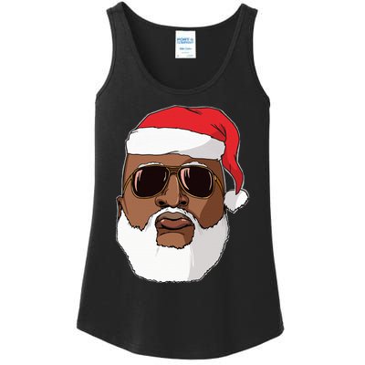 Black hip hop Santa Claus novelty African American Santa Ladies Essential Tank