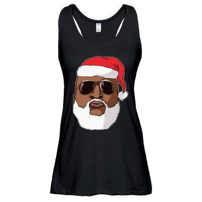 Black hip hop Santa Claus novelty African American Santa Ladies Essential Flowy Tank