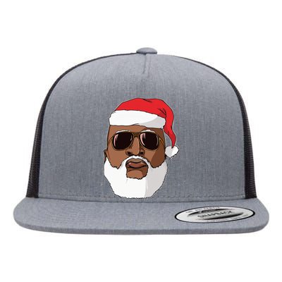 Black hip hop Santa Claus novelty African American Santa Flat Bill Trucker Hat