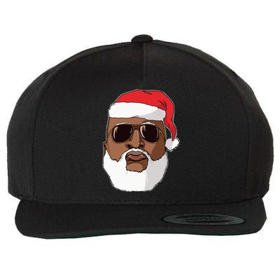 Black hip hop Santa Claus novelty African American Santa Wool Snapback Cap