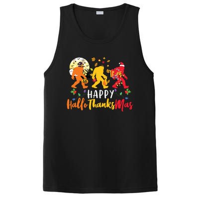 Bigfoot Happy Hallothanksmas Halloween Thanksgiving Xmas PosiCharge Competitor Tank