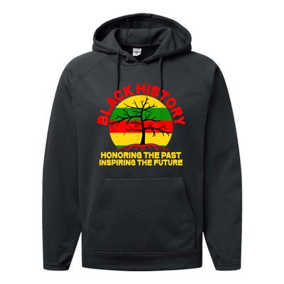 Black History Honoring The Past Inspiring The Future Performance Fleece Hoodie