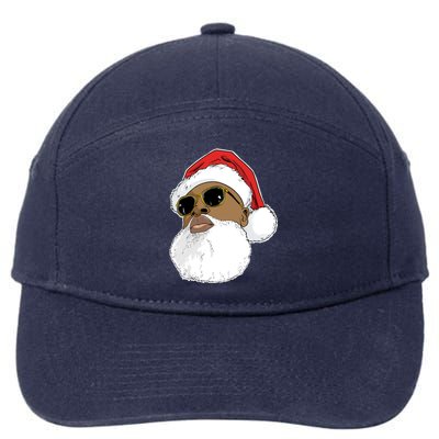 Black Hip Hop Santa Claus Novelty African American Santa Great Gift 7-Panel Snapback Hat