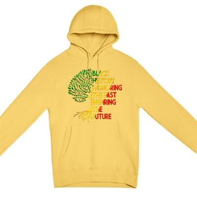 Black History Honoring The Past Inspiring The Future Tree Premium Pullover Hoodie