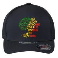 Black History Honoring The Past Inspiring The Future Tree Flexfit Unipanel Trucker Cap
