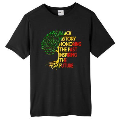 Black History Honoring The Past Inspiring The Future Tree Tall Fusion ChromaSoft Performance T-Shirt