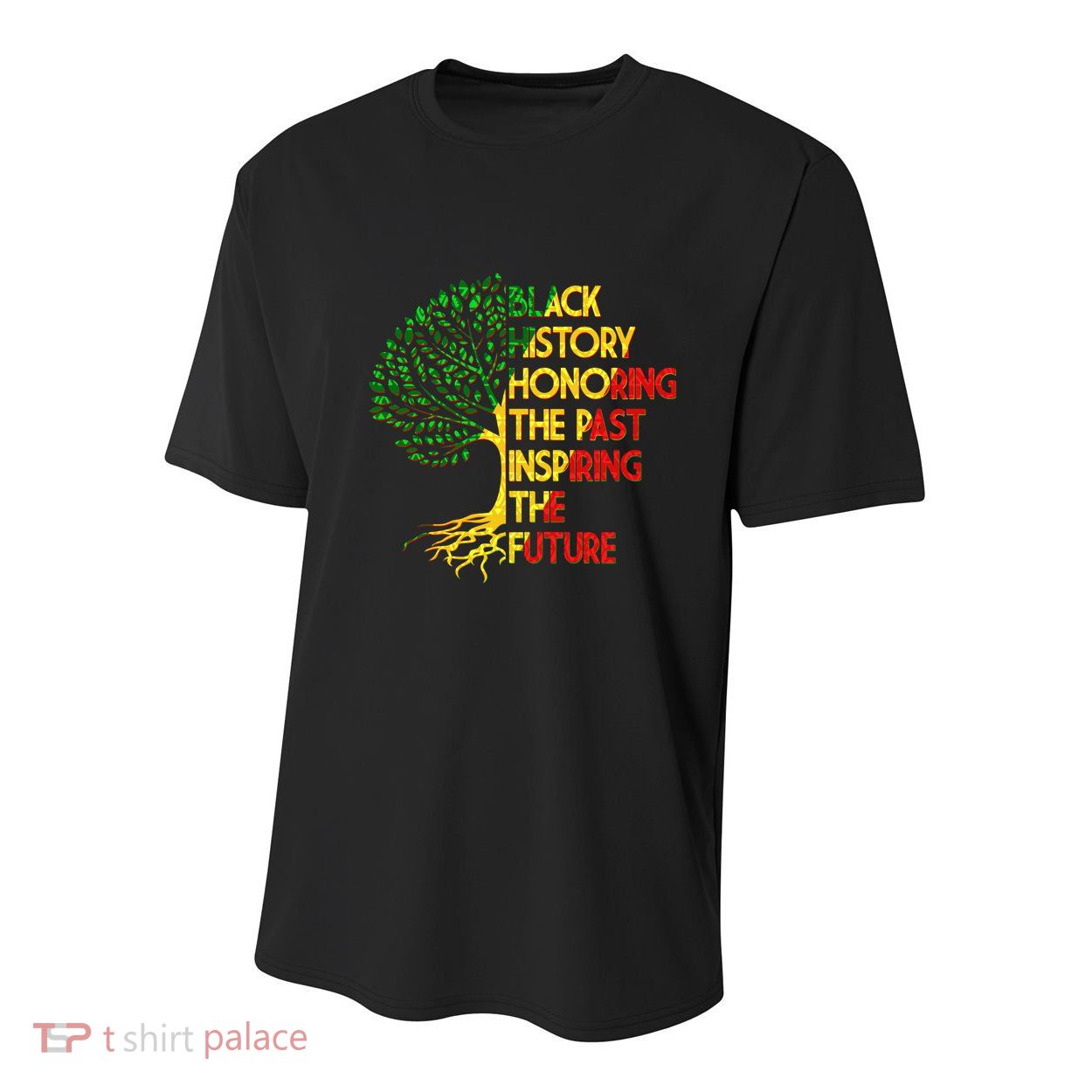 Black History Honoring The Past Inspiring The Future Tree Youth Performance Sprint T-Shirt