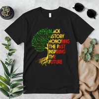 Black History Honoring The Past Inspiring The Future Tree Premium T-Shirt