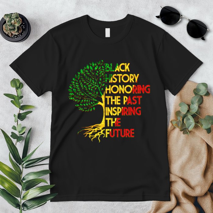 Black History Honoring The Past Inspiring The Future Tree Premium T-Shirt