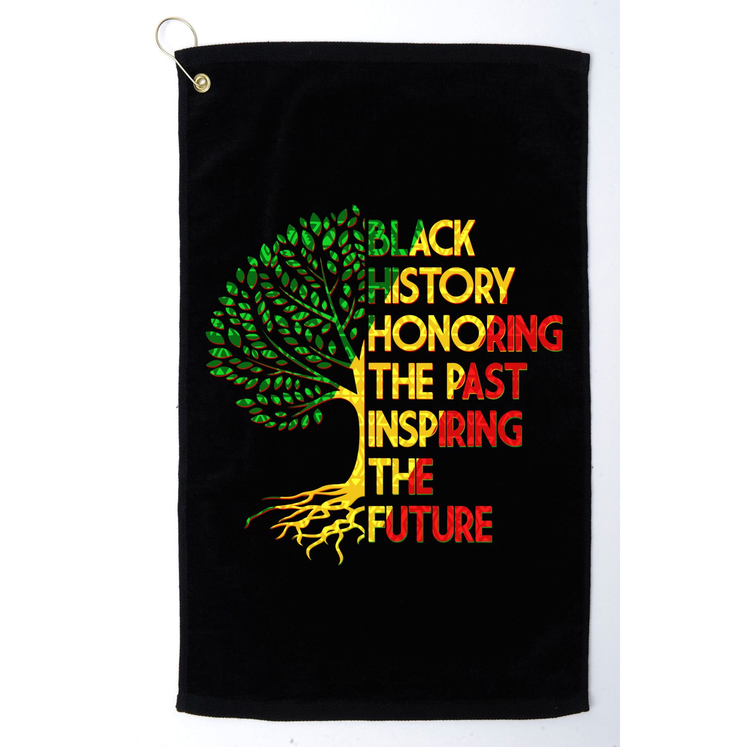 Black History Honoring The Past Inspiring The Future Tree Golf Towel