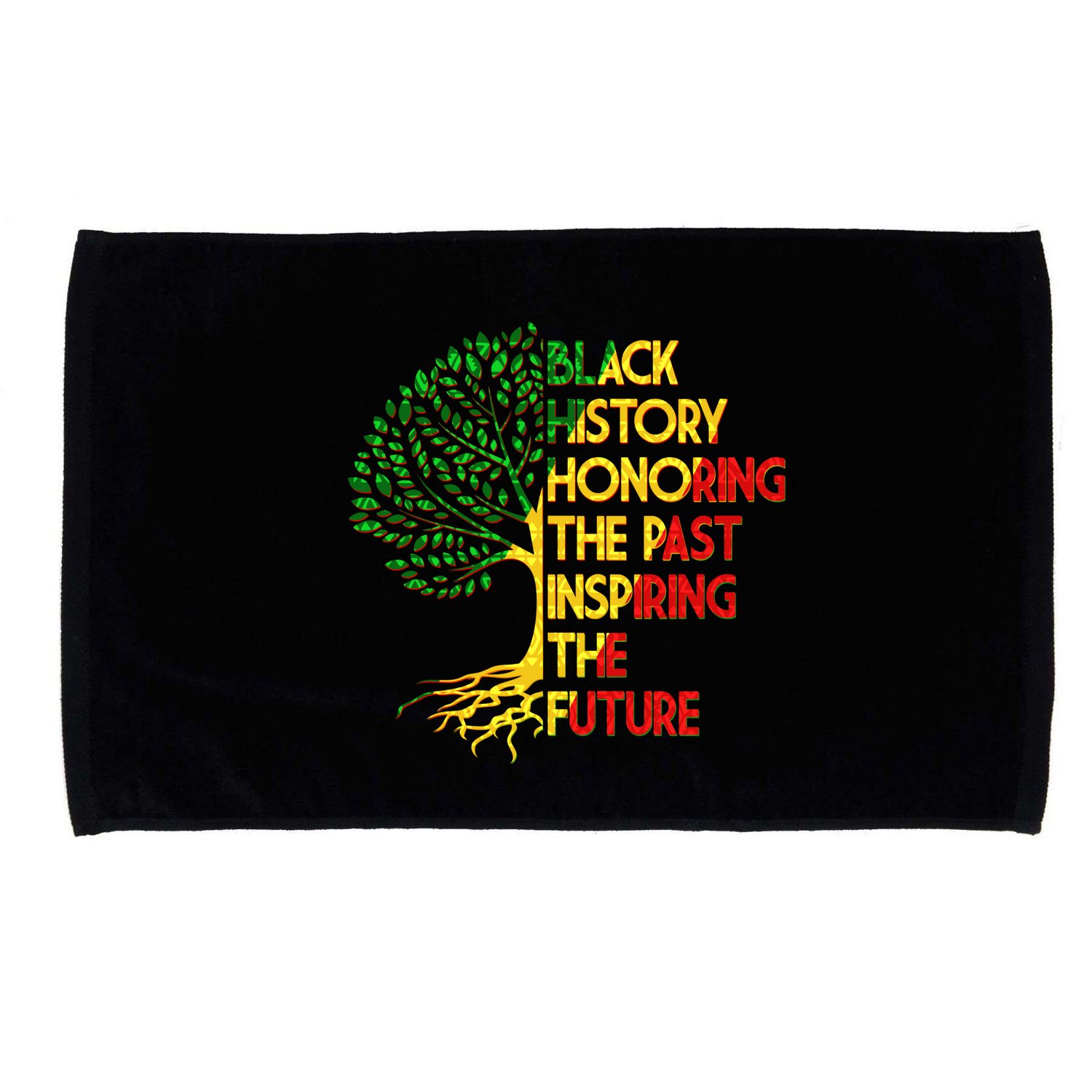 Black History Honoring The Past Inspiring The Future Tree Microfiber Hand Towel