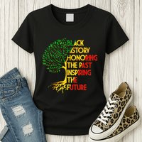 Black History Honoring The Past Inspiring The Future Tree Womens T-Shirt