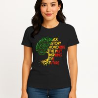 Black History Honoring The Past Inspiring The Future Tree Womens T-Shirt