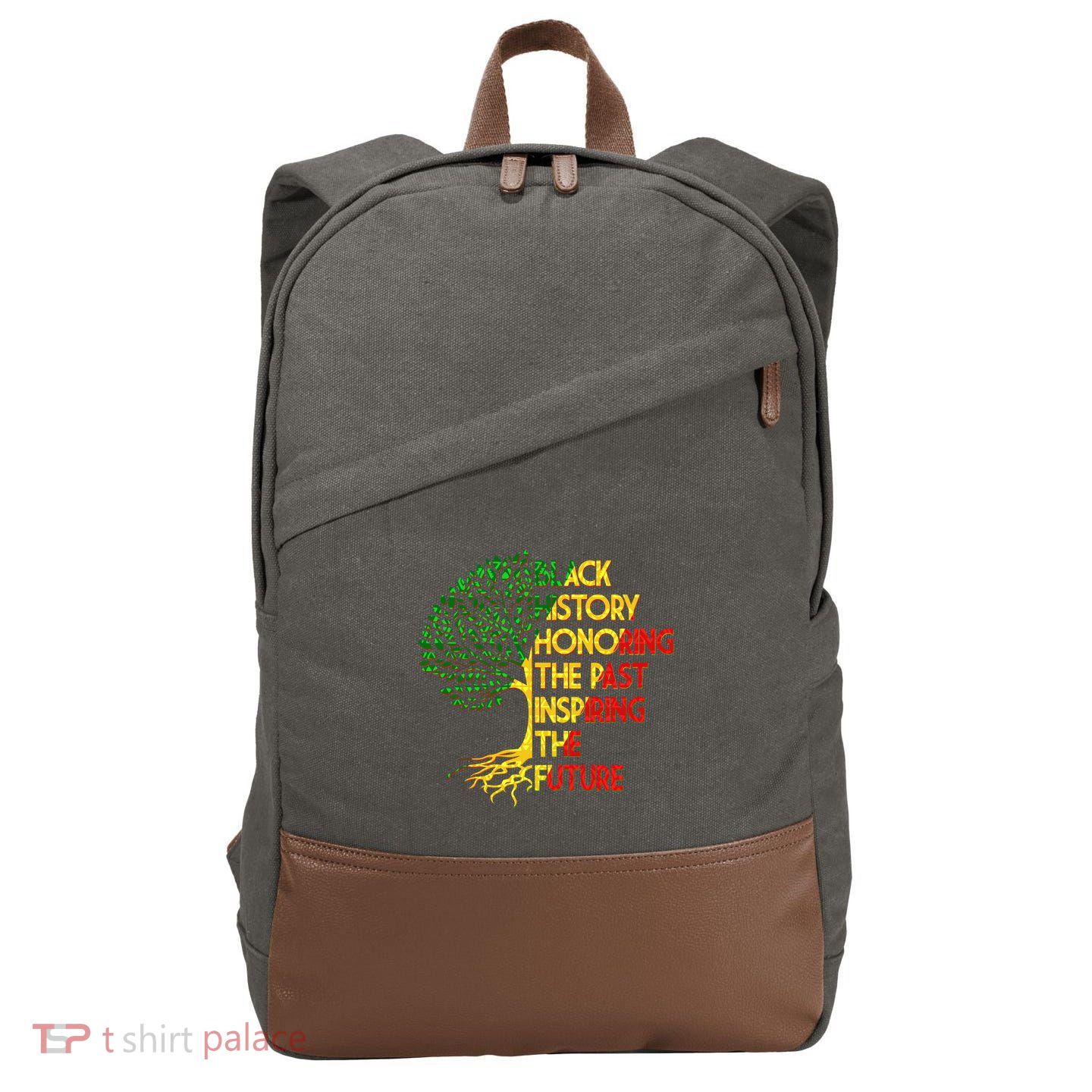 Black History Honoring The Past Inspiring The Future Tree Cotton Canvas Backpack