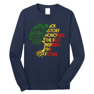 Black History Honoring The Past Inspiring The Future Tree Long Sleeve Shirt