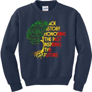 Black History Honoring The Past Inspiring The Future Tree Kids Sweatshirt