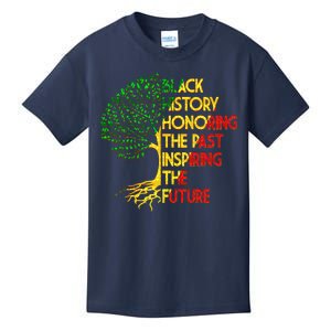 Black History Honoring The Past Inspiring The Future Tree Kids T-Shirt