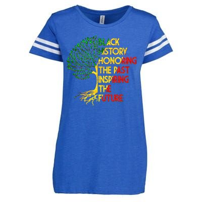 Black History Honoring The Past Inspiring The Future Tree Enza Ladies Jersey Football T-Shirt