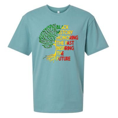 Black History Honoring The Past Inspiring The Future Tree Sueded Cloud Jersey T-Shirt