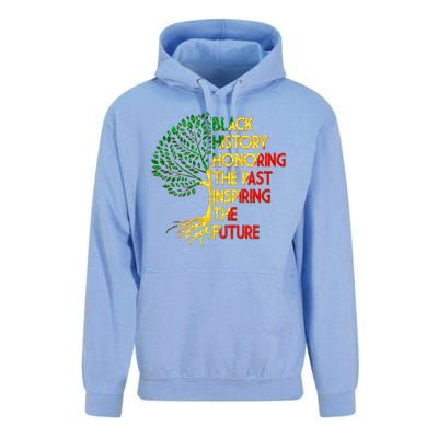 Black History Honoring The Past Inspiring The Future Tree Unisex Surf Hoodie