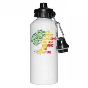 Black History Honoring The Past Inspiring The Future Tree Aluminum Water Bottle