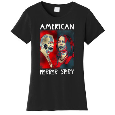 Biden Harris Horror American Zombie Story Halloween Women's T-Shirt