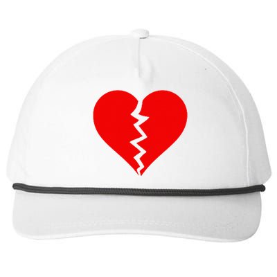 Broken Heart Heartbreak Heartbroken Break Snapback Five-Panel Rope Hat