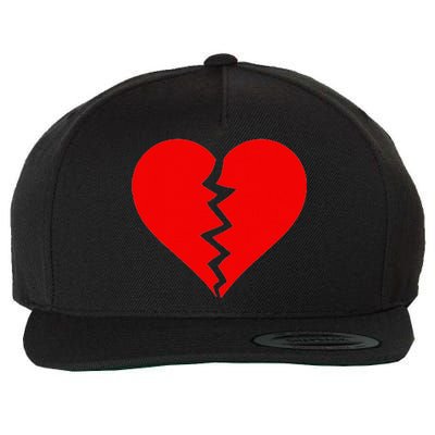 Broken Heart Heartbreak Heartbroken Break Wool Snapback Cap