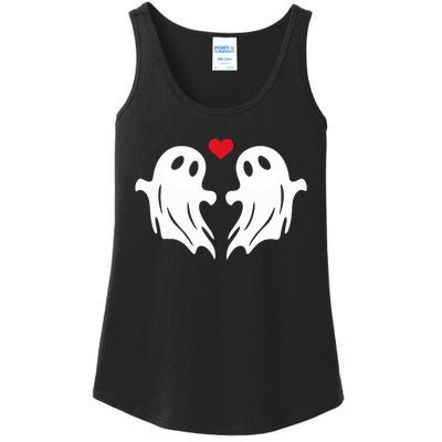 Boo Heart Halloween Couple Costume Girlfriend Boyfriend Ladies Essential Tank