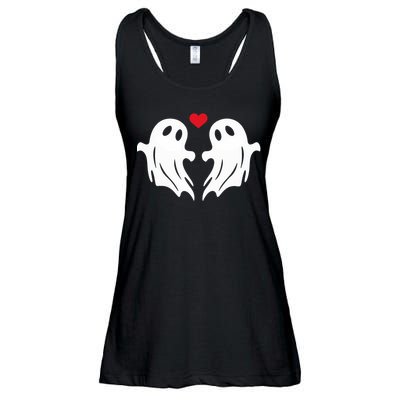 Boo Heart Halloween Couple Costume Girlfriend Boyfriend Ladies Essential Flowy Tank