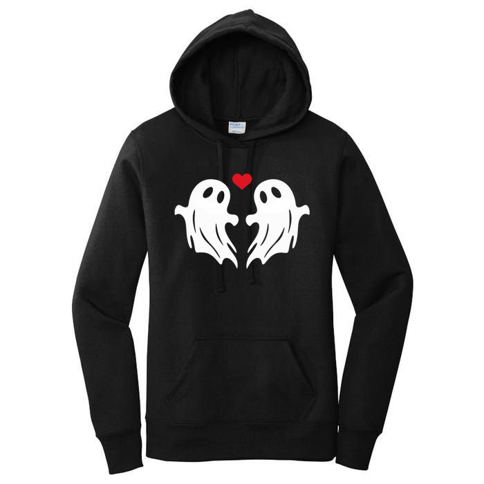 Boo Heart Halloween Couple Costume Girlfriend Boyfriend Women's Pullover Hoodie