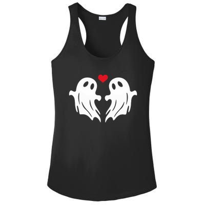 Boo Heart Halloween Couple Costume Girlfriend Boyfriend Ladies PosiCharge Competitor Racerback Tank