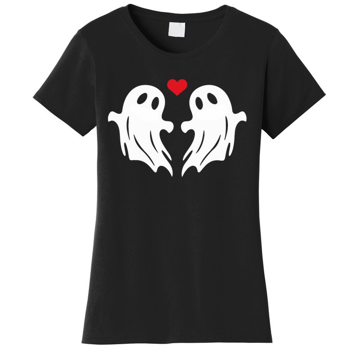 Boo Heart Halloween Couple Costume Girlfriend Boyfriend Women's T-Shirt