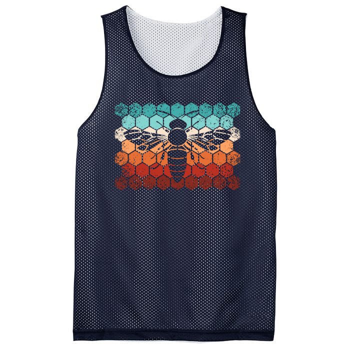 Beekeeping Honey Honeycomb Beekeeper Retro Bee Mesh Reversible Basketball Jersey Tank