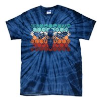 Beekeeping Honey Honeycomb Beekeeper Retro Bee Tie-Dye T-Shirt