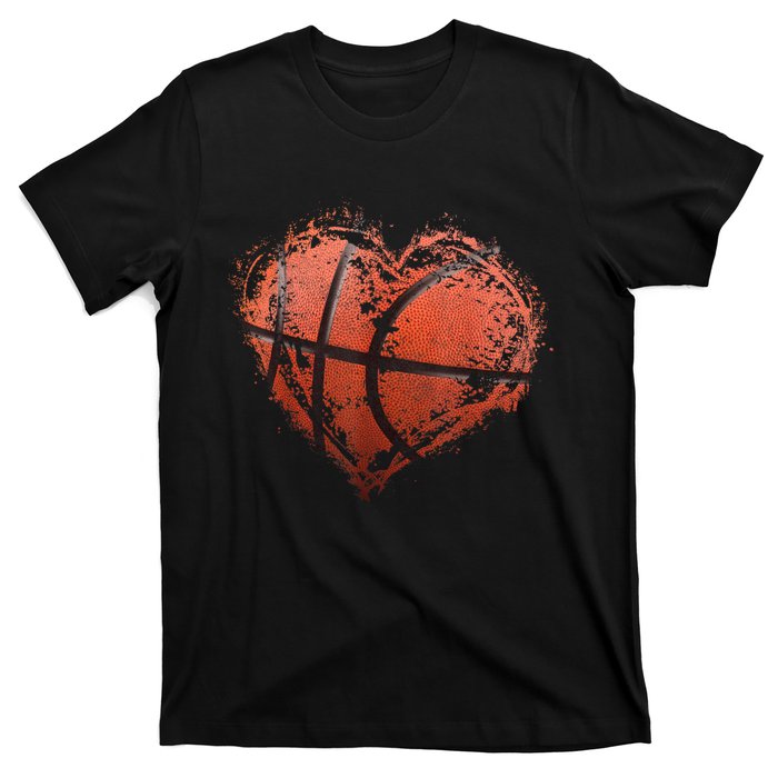 Basketball Heart Happy ValentineS Day Basketball T-Shirt