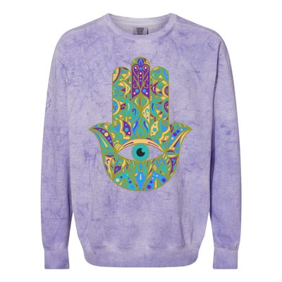 Beautiful Hamsa Hand Gift Colorblast Crewneck Sweatshirt