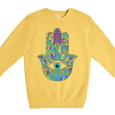 Beautiful Hamsa Hand Gift Premium Crewneck Sweatshirt