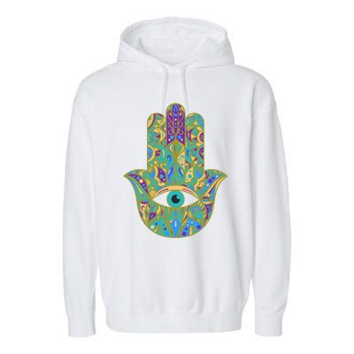 Beautiful Hamsa Hand Gift Garment-Dyed Fleece Hoodie