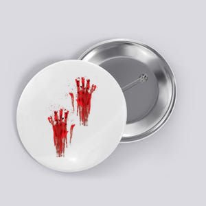 Bloody Hand Halloween Button