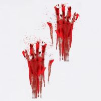 Bloody Hand Halloween Women's V-Neck T-Shirt