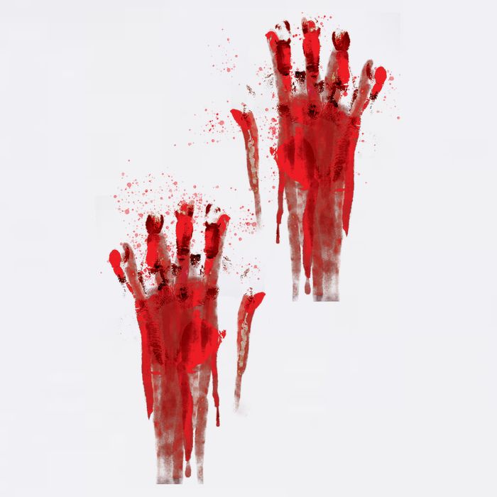 Bloody Hand Halloween Women's V-Neck T-Shirt