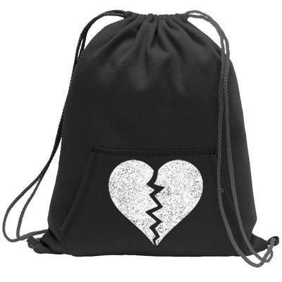 BROKEN HEART HEARTBREAK HEARTBROKEN BREAK Sweatshirt Cinch Pack Bag