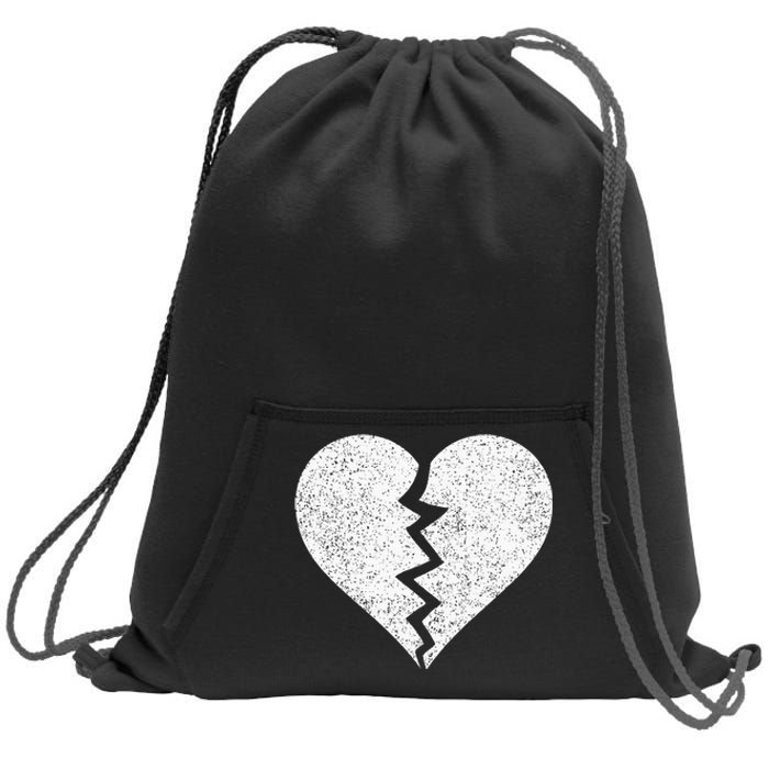 BROKEN HEART HEARTBREAK HEARTBROKEN BREAK Sweatshirt Cinch Pack Bag