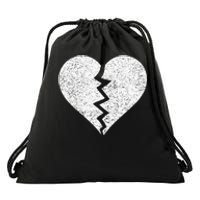 BROKEN HEART HEARTBREAK HEARTBROKEN BREAK Drawstring Bag