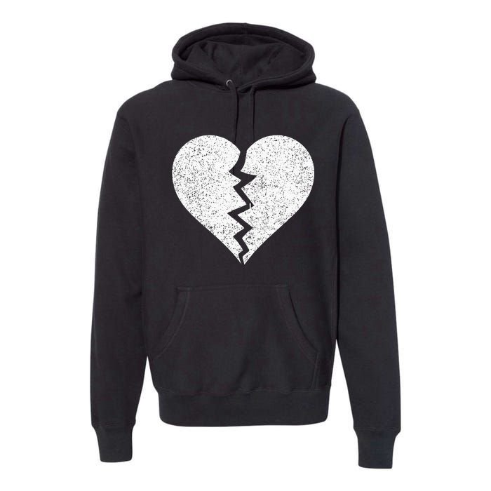 BROKEN HEART HEARTBREAK HEARTBROKEN BREAK Premium Hoodie