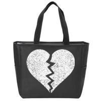 BROKEN HEART HEARTBREAK HEARTBROKEN BREAK Zip Tote Bag