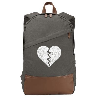 BROKEN HEART HEARTBREAK HEARTBROKEN BREAK Cotton Canvas Backpack