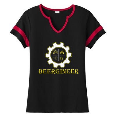 Beergineer Homebrew Home Brewing Craft Beer Brewmasters Gift Ladies Halftime Notch Neck Tee