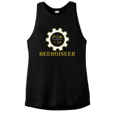 Beergineer Homebrew Home Brewing Craft Beer Brewmasters Gift Ladies PosiCharge Tri-Blend Wicking Tank